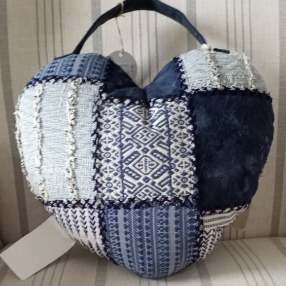 'DEMDACO' NWT 'YOUR JOURNEY' Pillow Indigo mixed media - Picture 2 of 16